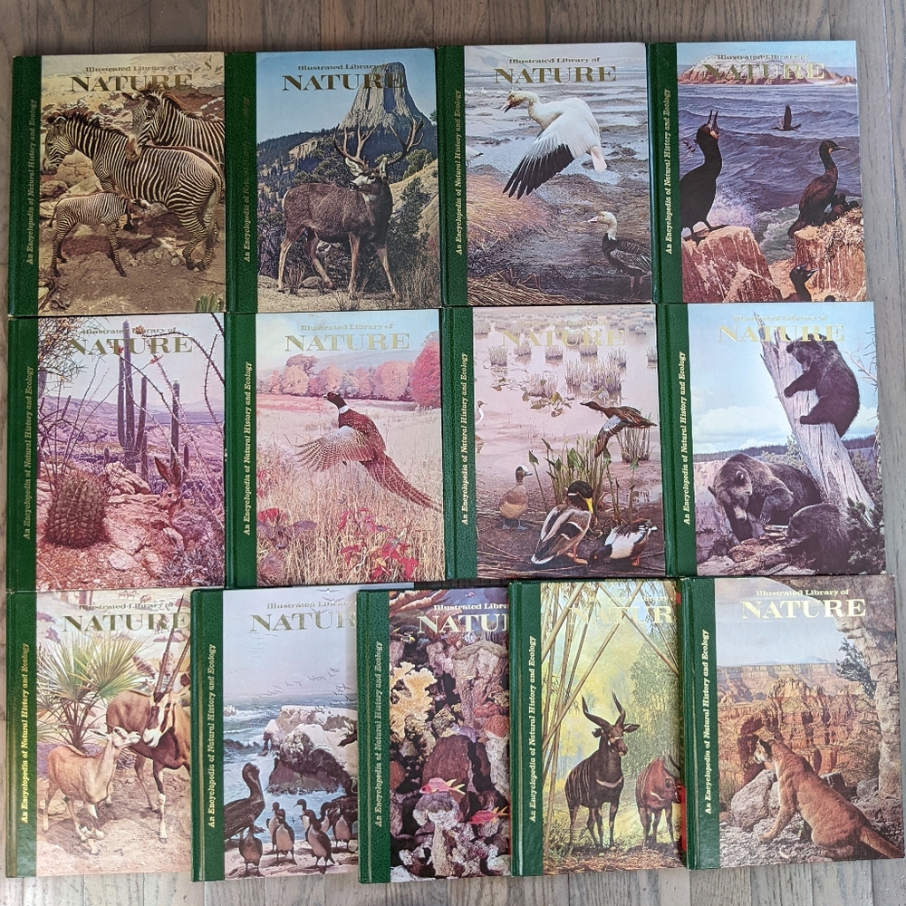 1971 Illustrated Library of Nature Encyclopedia, 1-9, 11-13, 16